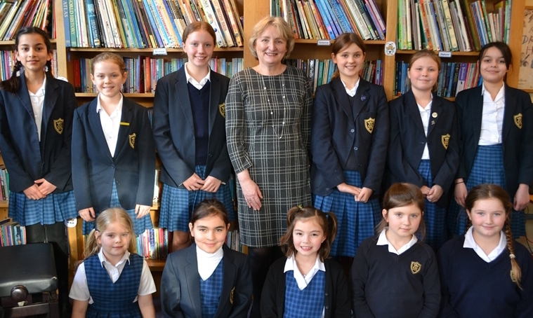 Prof. Ayre with St Mary's Girls